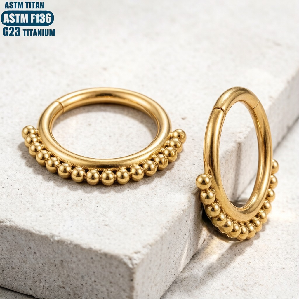 Clicker Ring Seamless - F136 16G Titanium Nose Ring with