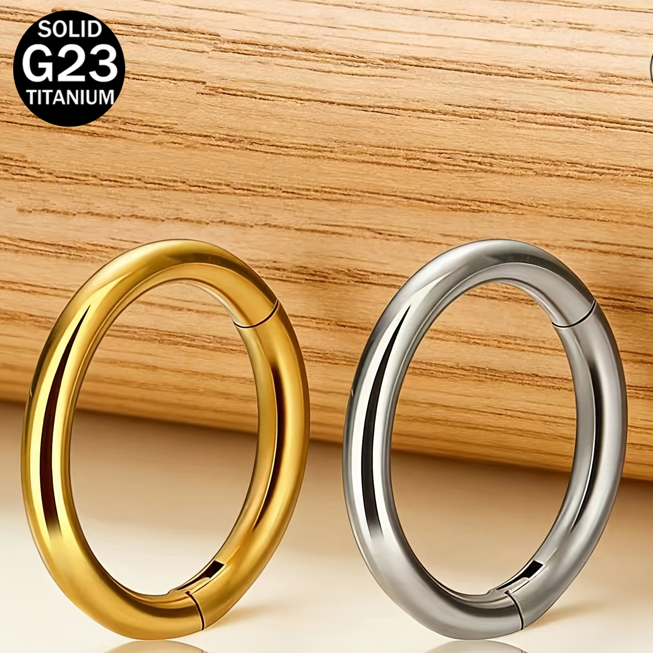 Clicker Ring Seamless - 2pcs/Set G23 Titanium Nose Ring Clicker