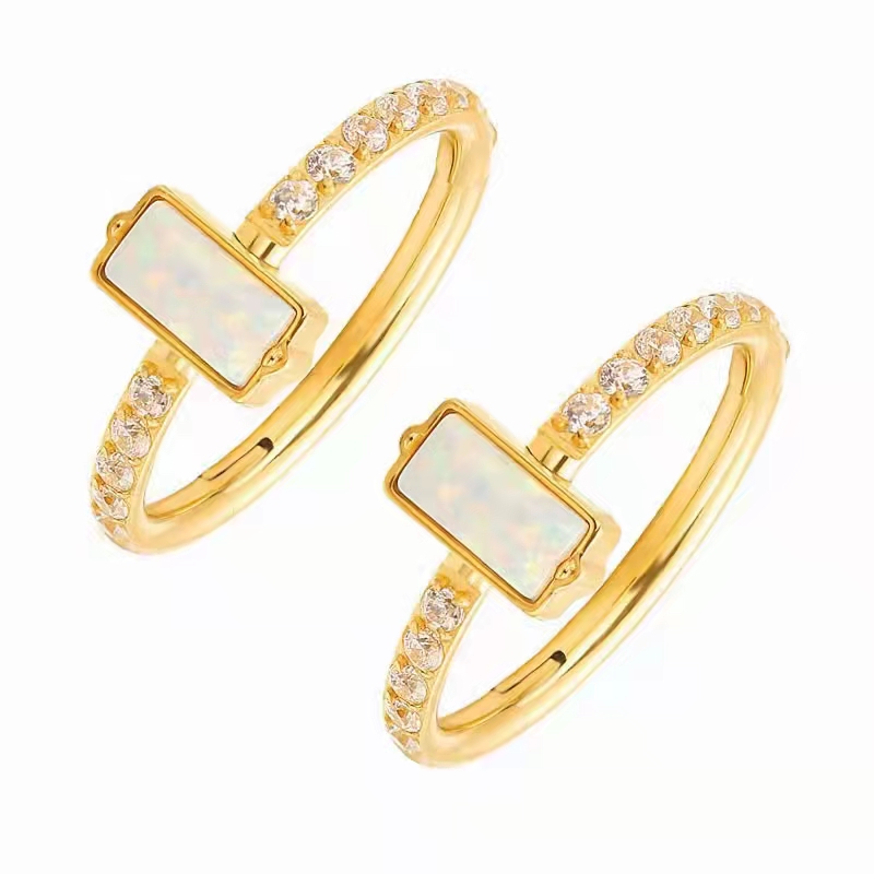 10pcs 316L Surgical Steel Opal - Clicker Ring Seamless のレビューと価格