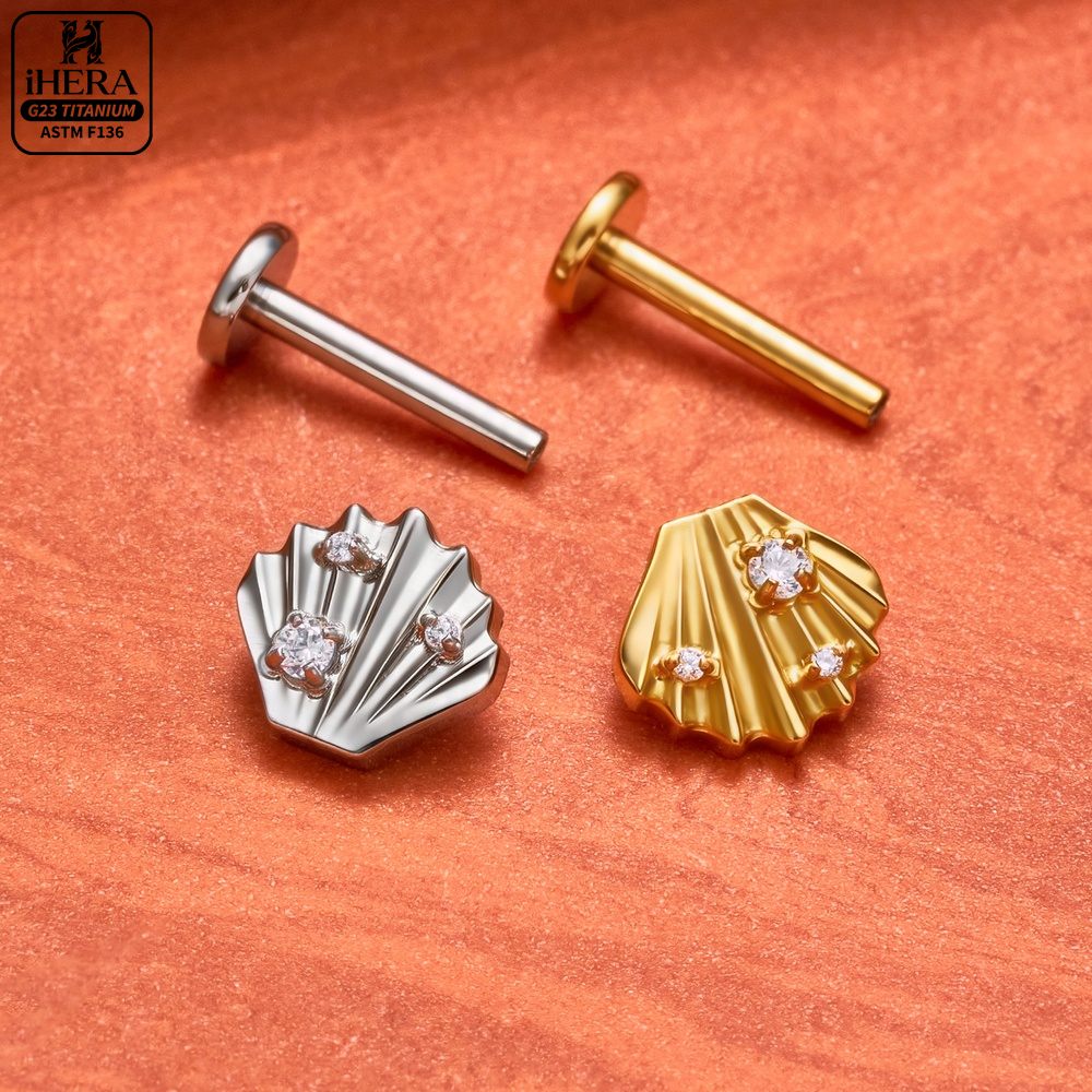 F136 Titanium Piercing Stud Co - Body Jewelry Vertical Labret のレビューと価格