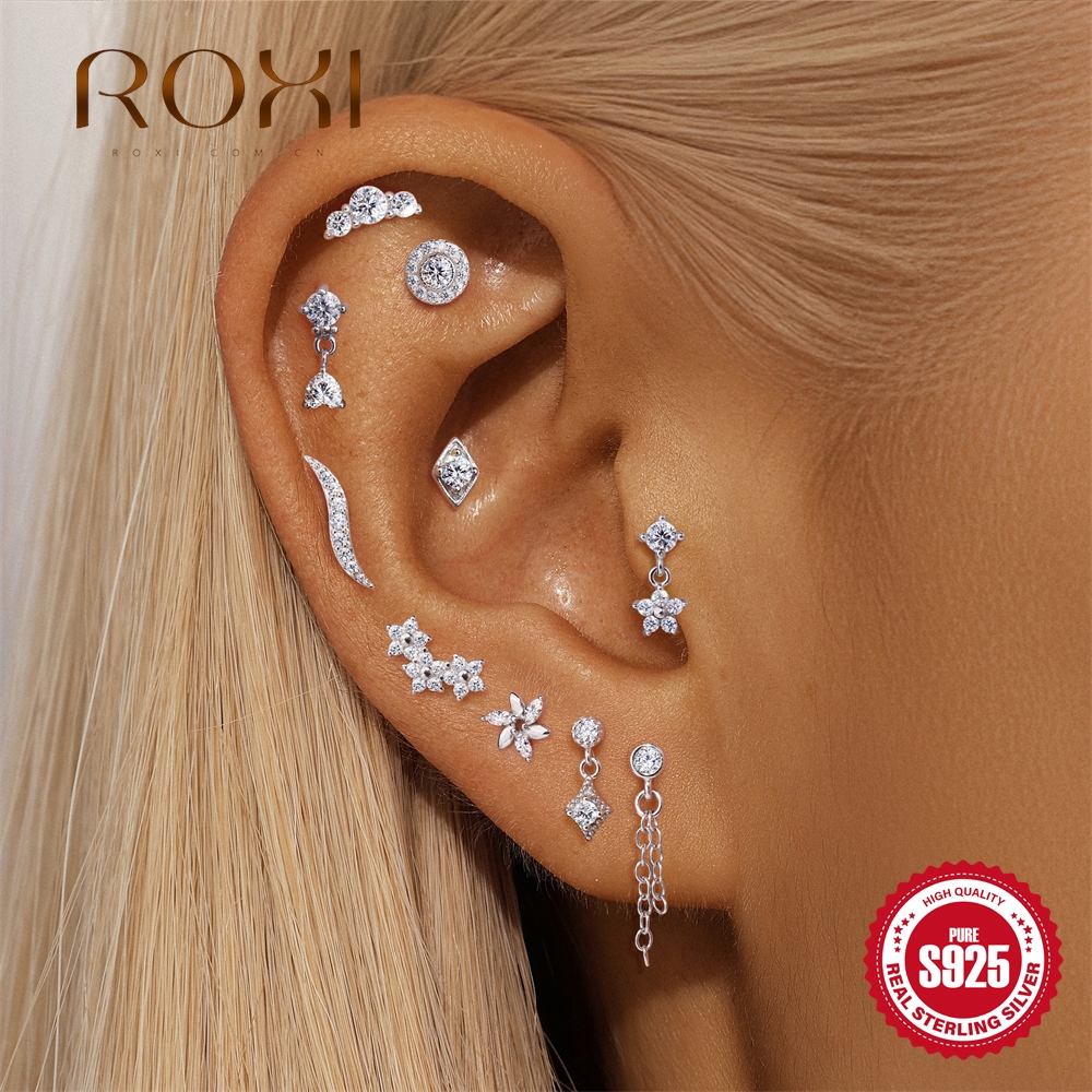 ROXI Moissanite 925 Sterling S - Tragus Flat Back のレビューと価格