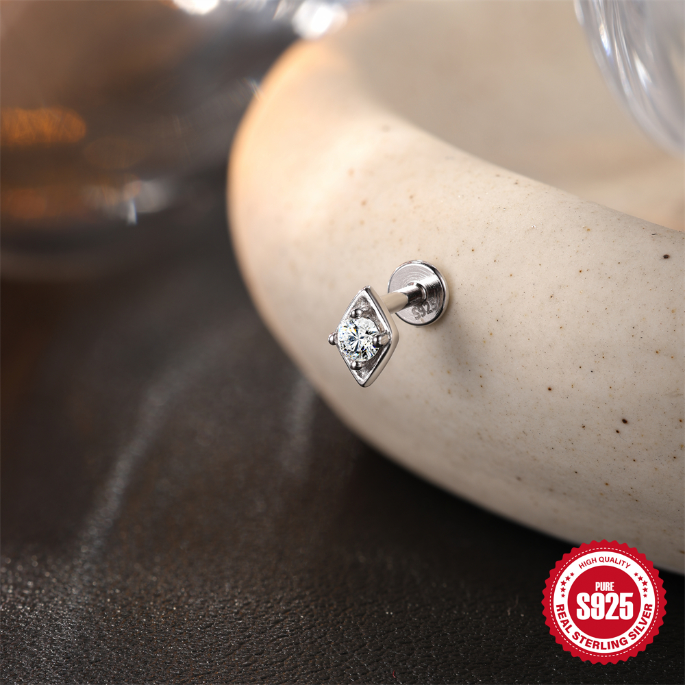 ROXI Moissanite 925 Sterling S - Tragus Flat Back のレビューと価格