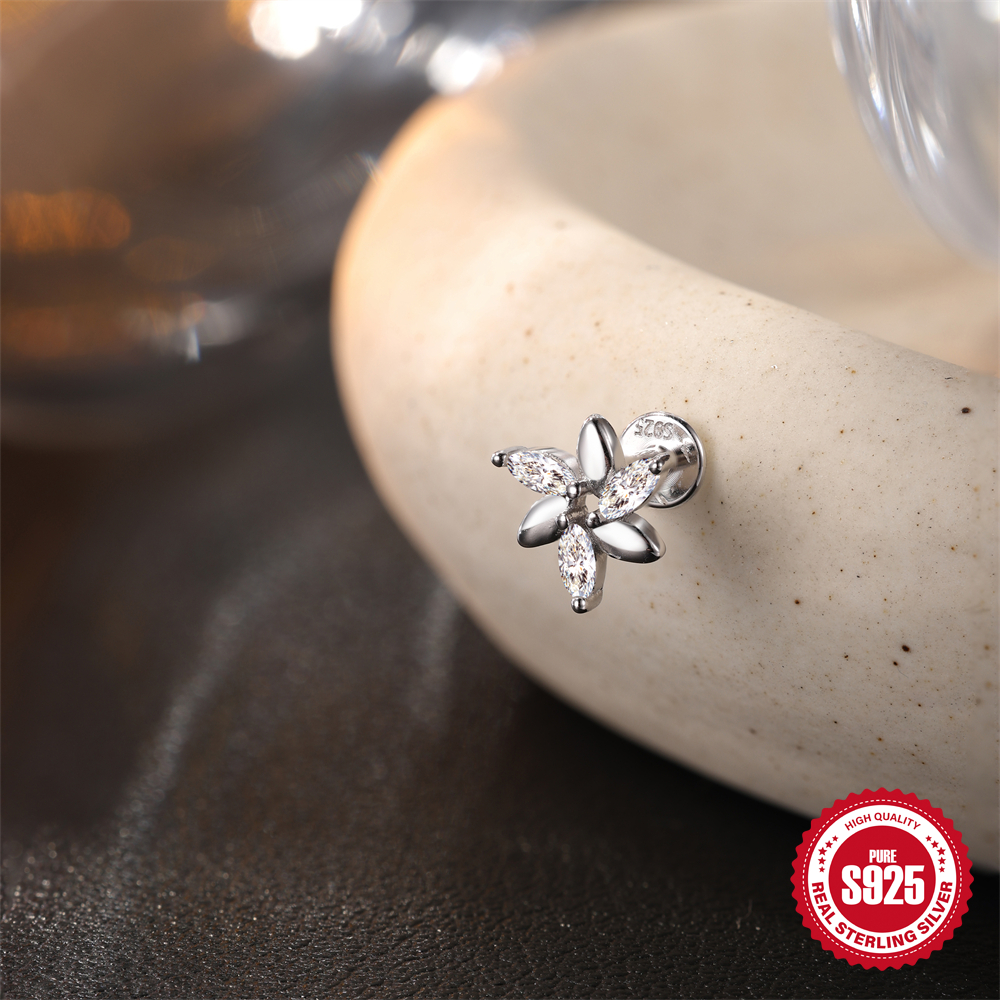 ROXI Moissanite 925 Sterling S - Tragus Flat Back のレビューと価格