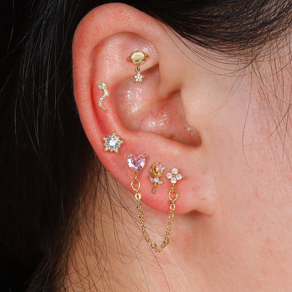 1pc Cartilage Ear Piercing Ear - Tragus Flat Back のレビューと価格