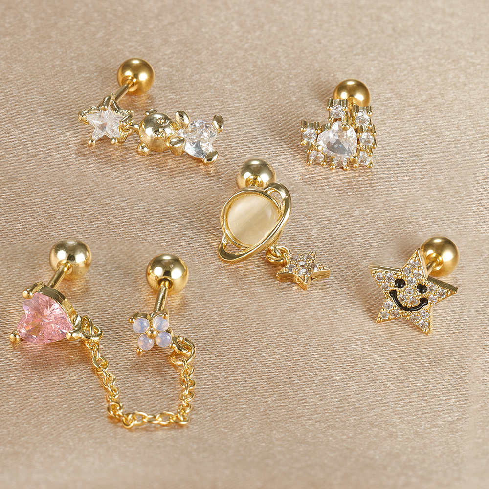 1pc Cartilage Ear Piercing Ear - Tragus Flat Back のレビューと価格