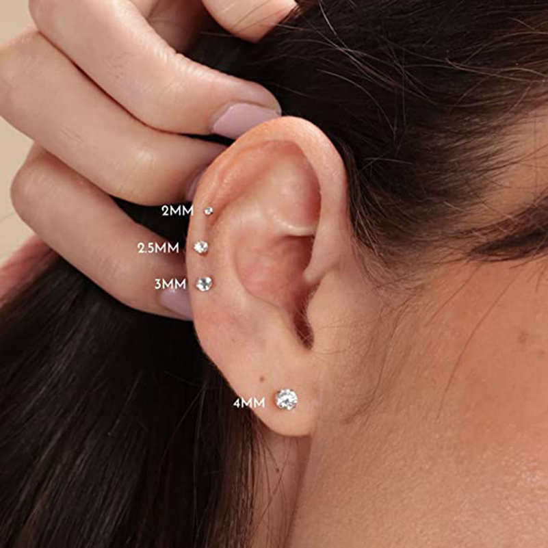 20G Flat Back Threadless Earri - Tragus Flat Back のレビューと価格