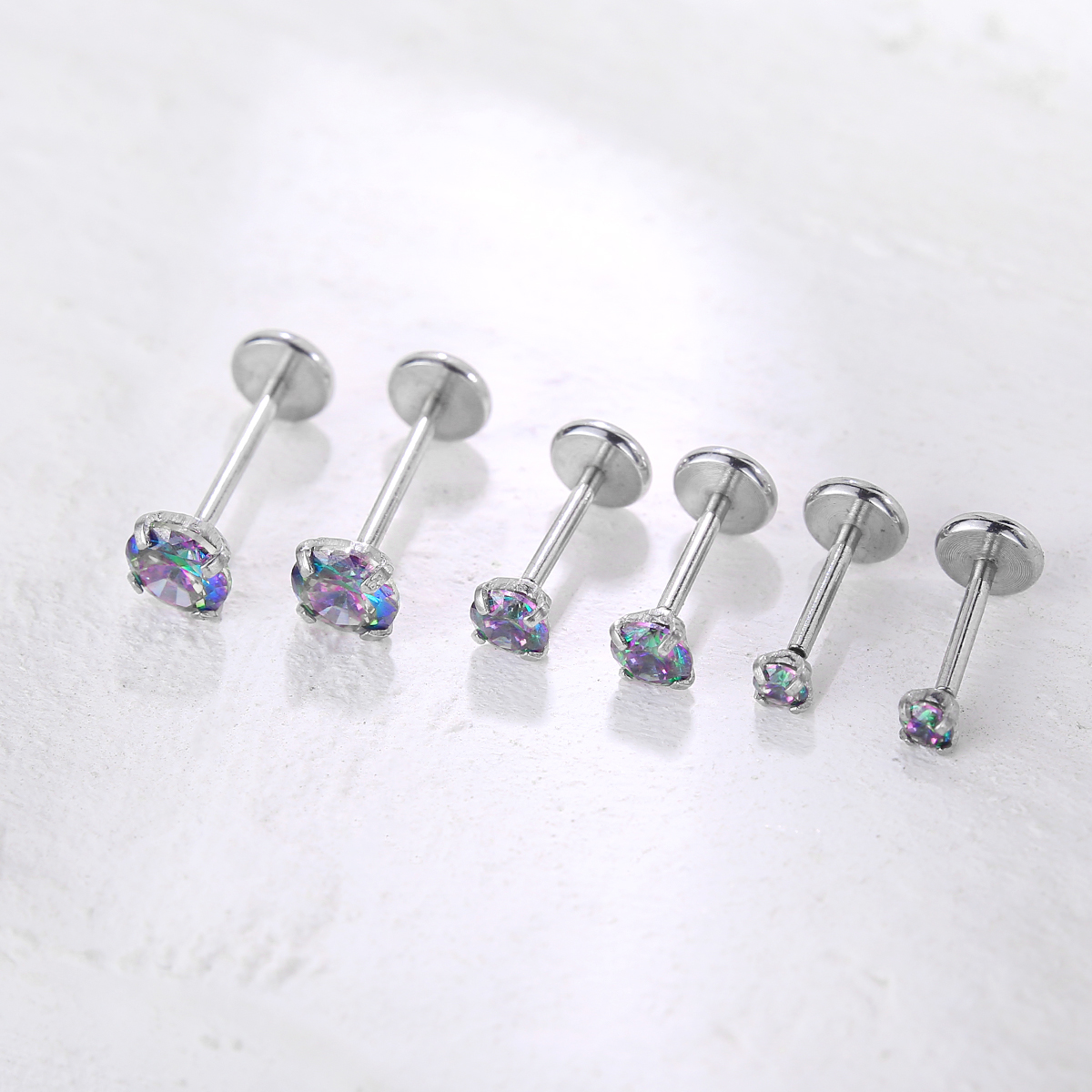 20G Flat Back Threadless Earri - Tragus Flat Back のレビューと価格