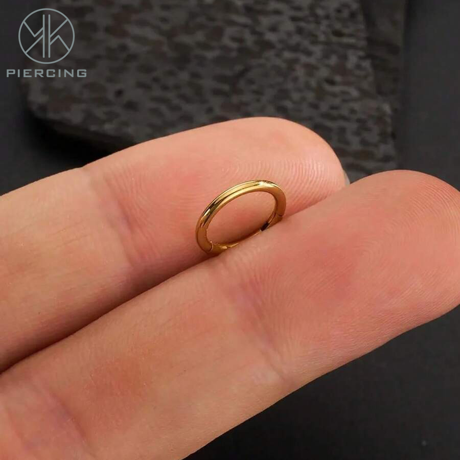 1pc 16G/18G/20G Titanium Golde - Clicker Ring Seamless のレビューと価格