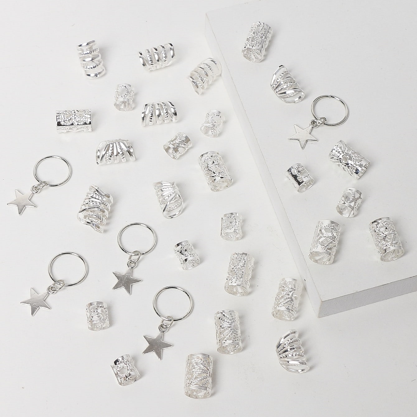 35pcs/set Silver Five-pointed  - Body Jewelry Websites のレビューと価格