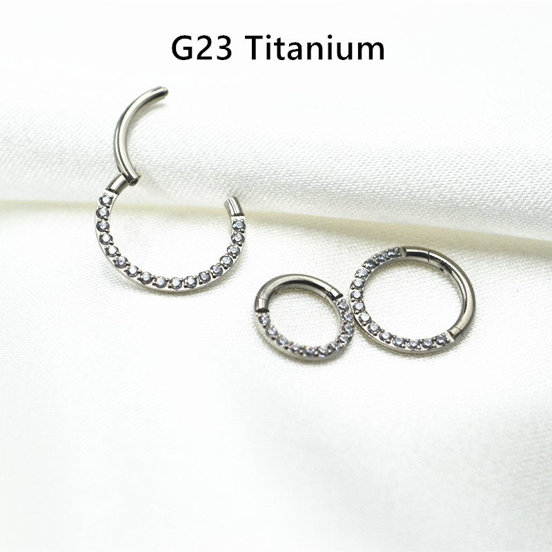 10pcs/lot  G23 Titanium Nose S - Clicker Ring Seamless のレビューと価格