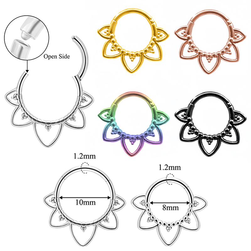 Stainless Steel Nose Ring Flow - Clicker Ring Seamless のレビューと価格