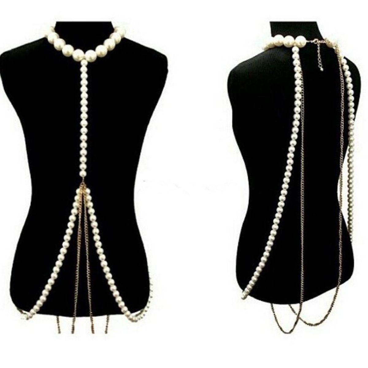 Luxurious Pearl Gold Chain Bod - Body Jewelry High End のレビューと価格