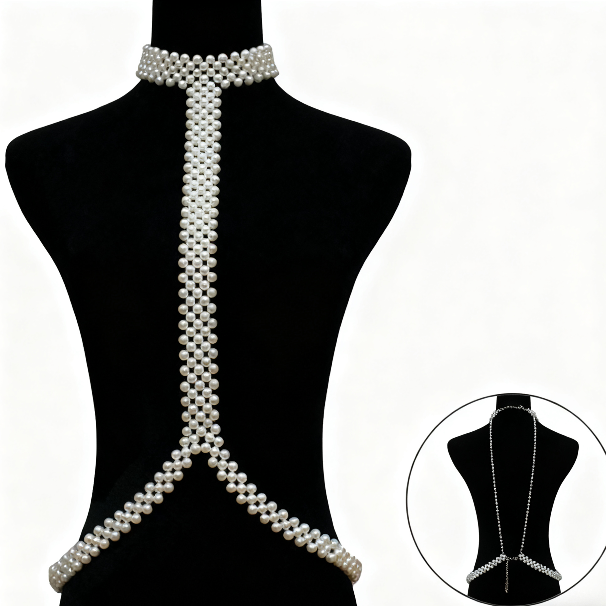 Luxurious Pearl Gold Chain Bod - Body Jewelry High End のレビューと価格