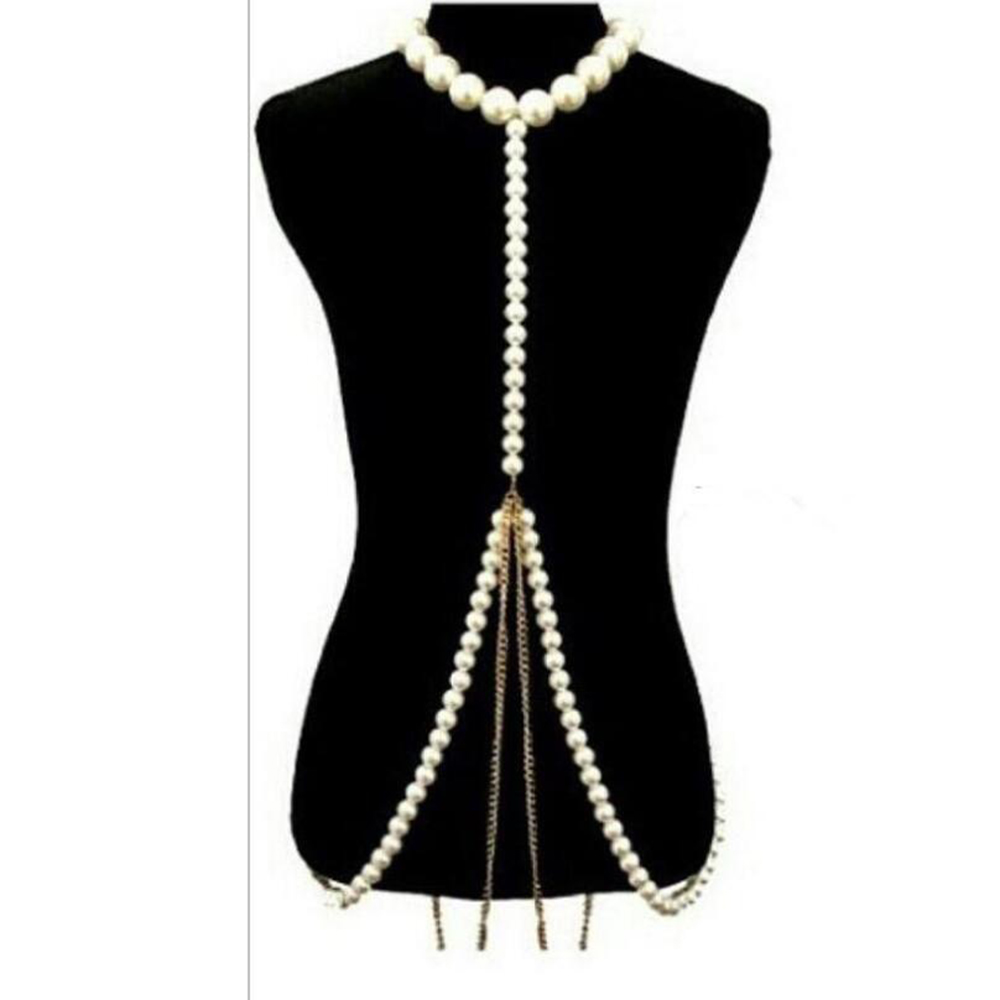 Luxurious Pearl Gold Chain Bod - Body Jewelry High End のレビューと価格