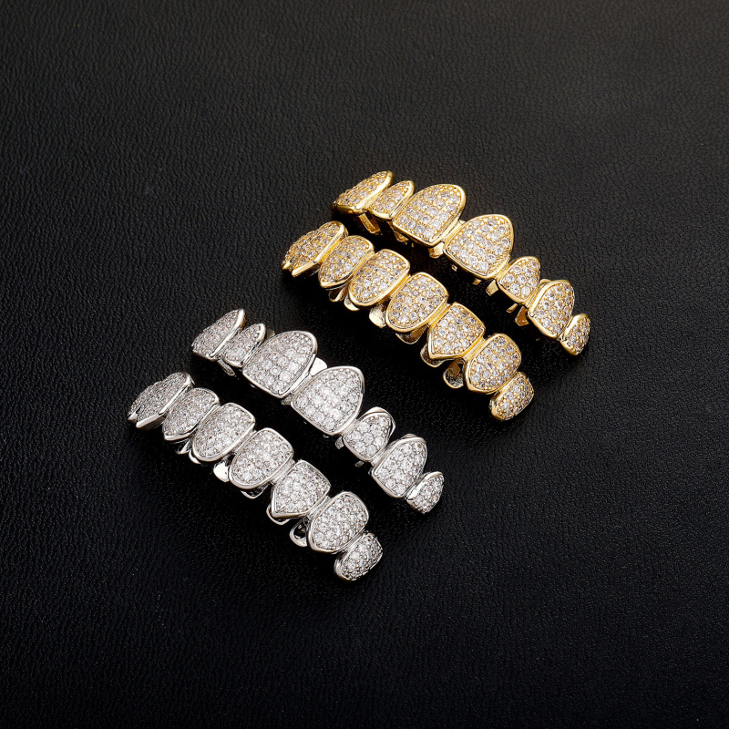 New HipHop CZ Teeth Set For Un - Body Jewelry High End のレビューと価格