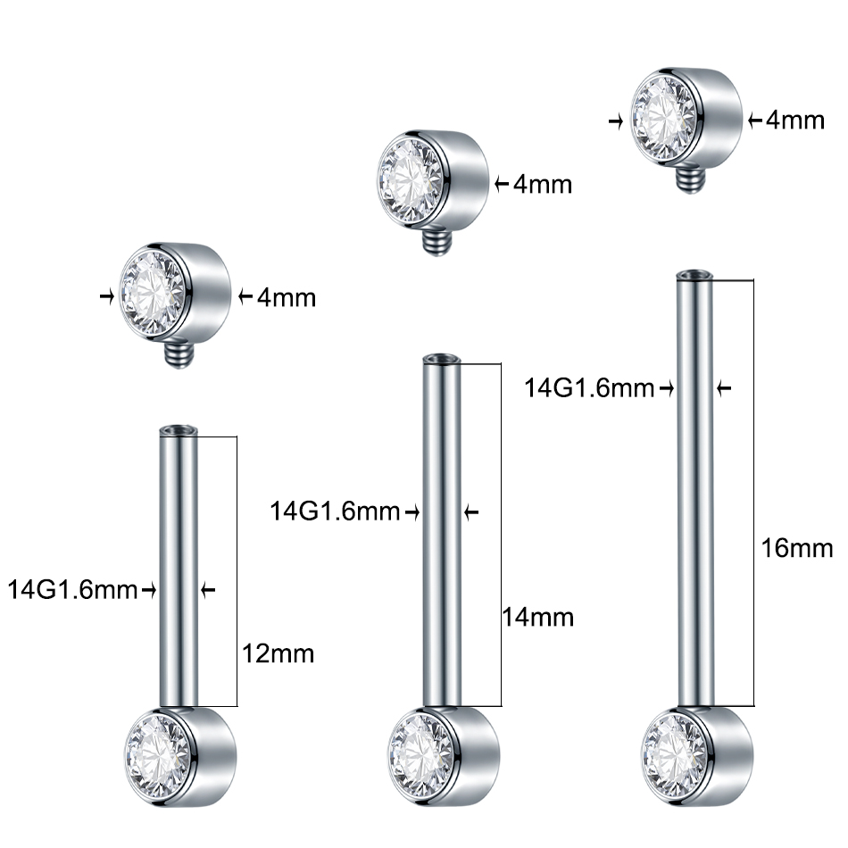 1/5pcs Implant Grade Titanium  - Body Jewelry Implant Grade Titanium のレビューと価格