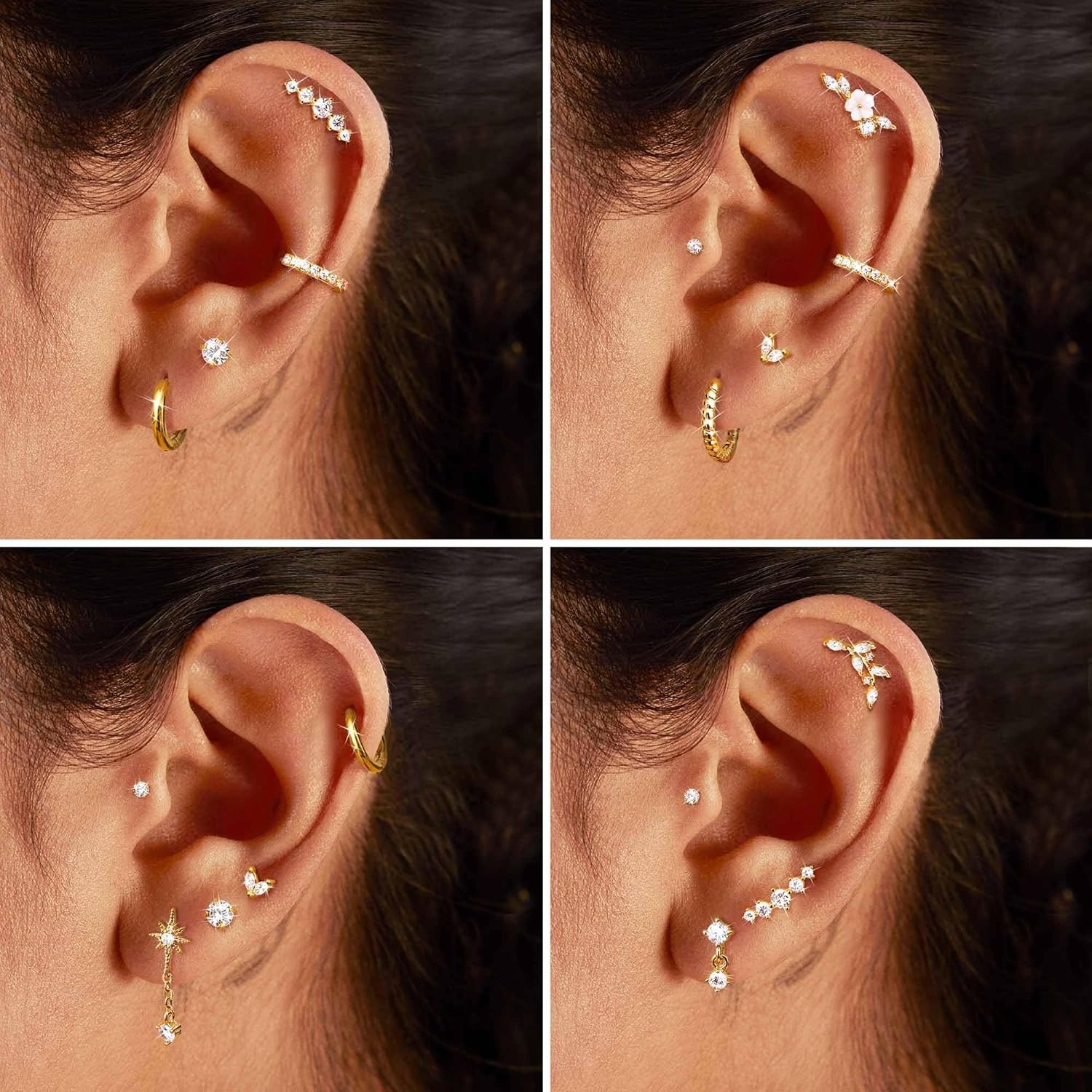 Drperfect 12Pcs Helix Piercing - Tragus Flat Back のレビューと価格