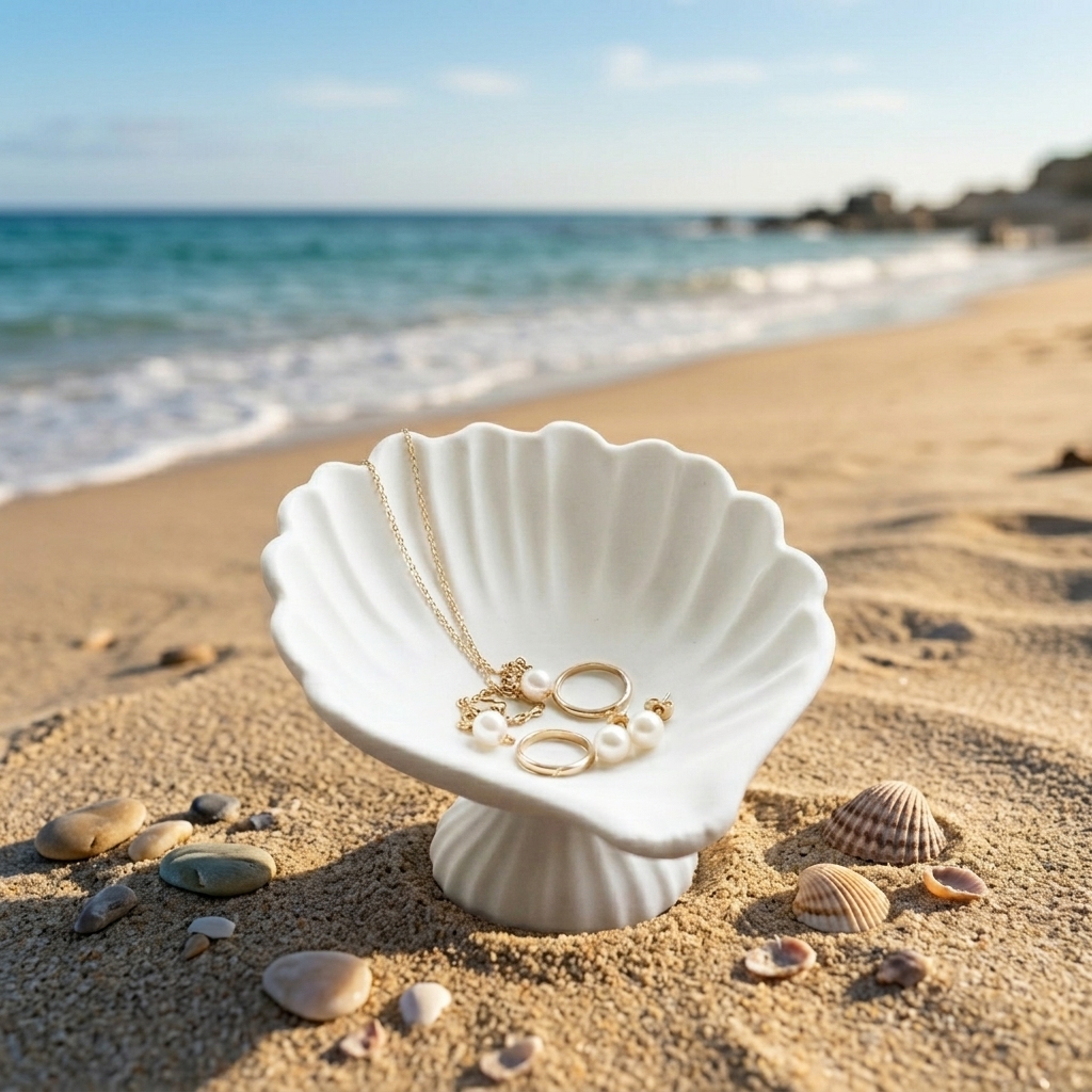 Seashell Jewelry Dish Trinket  - Body Jewelry Beach のレビューと価格