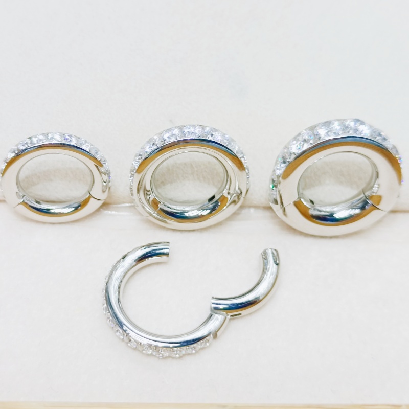 10PCS  3mm 4mm 5mm Guages  Sur - Clicker Ring Seamless のレビューと価格