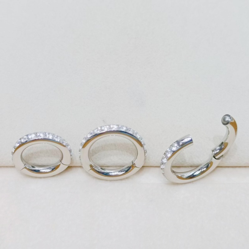 10PCS  3mm 4mm 5mm Guages  Sur - Clicker Ring Seamless のレビューと価格