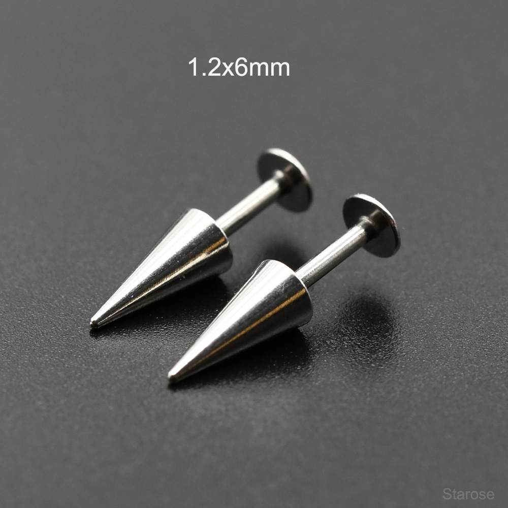 Starose 2Pcs Gothic Cone Stain - Body Jewelry Vertical Labret のレビューと価格