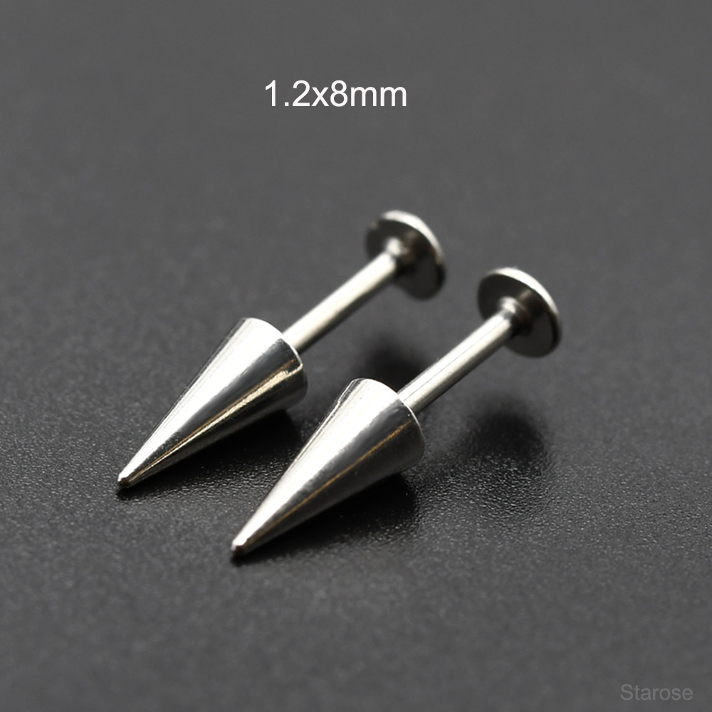 Starose 2Pcs Gothic Cone Stain - Body Jewelry Vertical Labret のレビューと価格