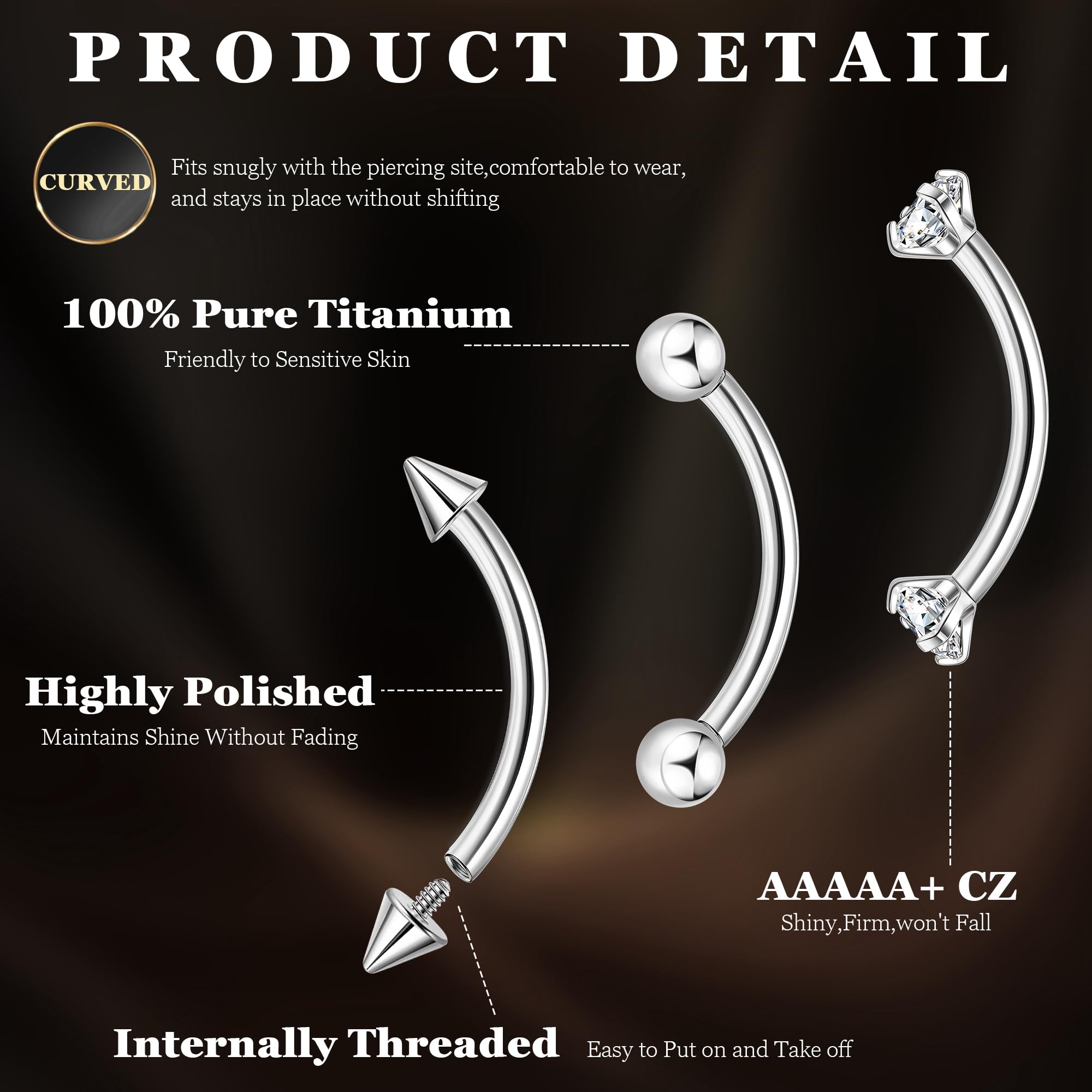 16G G23 Titanium Eyebrow Pierc - Body Jewelry Vertical Labret のレビューと価格