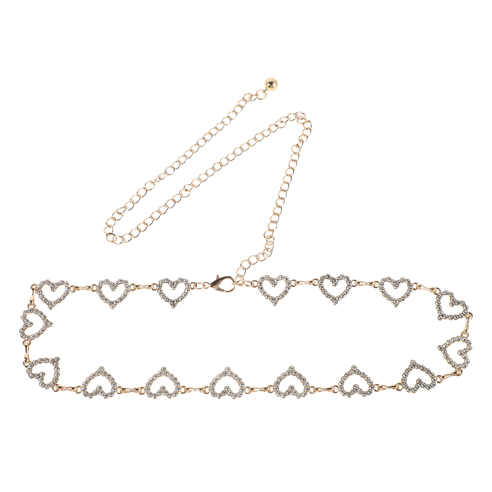 Women Heart Rhinestone Waist C - Body Jewelry Beach のレビューと価格