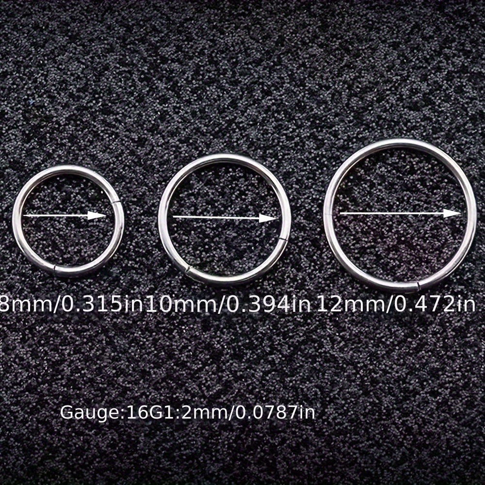 2pcs Seamless Stainless Steel  - Clicker Ring Seamless のレビューと価格