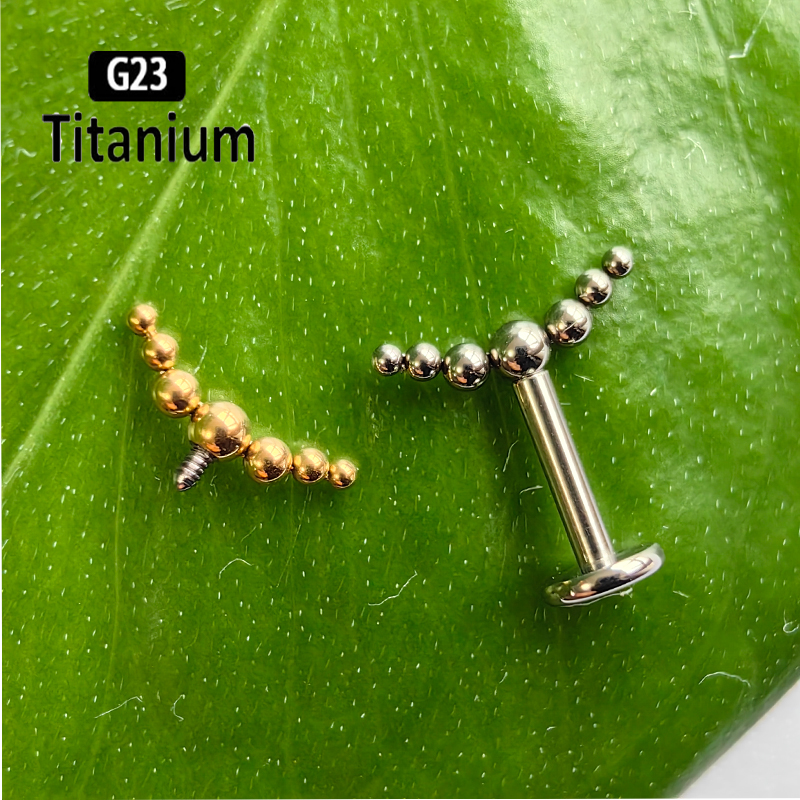 G23 Titanium Piercing 7pcs Bal - Body Jewelry Vertical Labret のレビューと価格