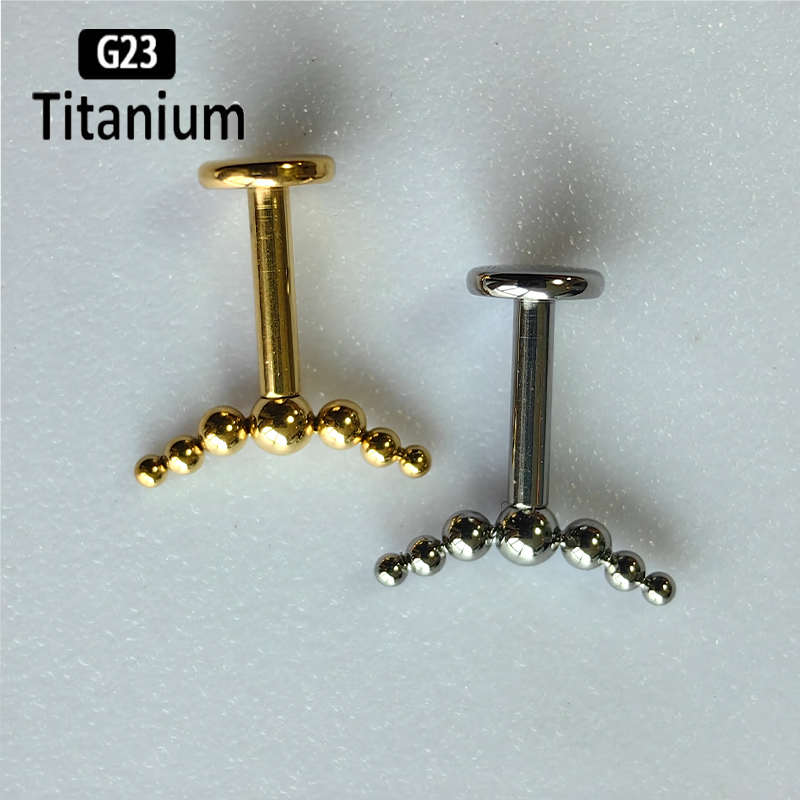 G23 Titanium Piercing 7pcs Bal - Body Jewelry Vertical Labret のレビューと価格
