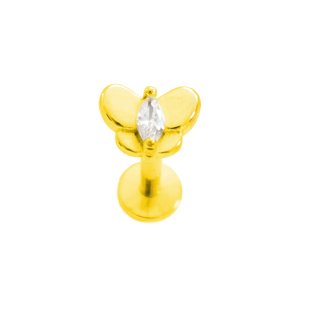 Flower Labret Piercing Butterf - Tragus Flat Back のレビューと価格