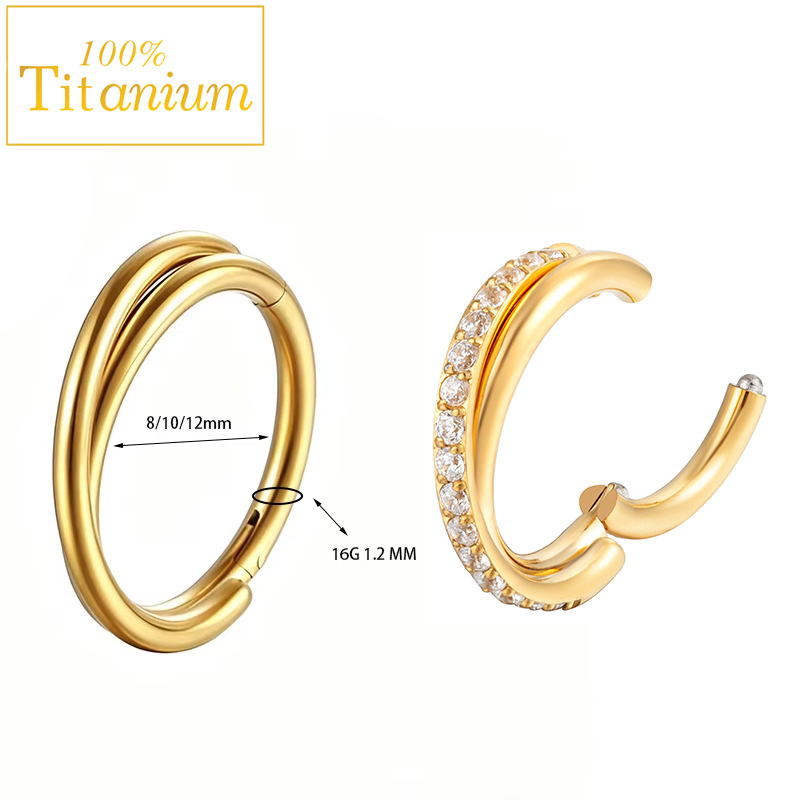 Implant Grade G23 Titanium Ear - Clicker Ring Seamless のレビューと価格