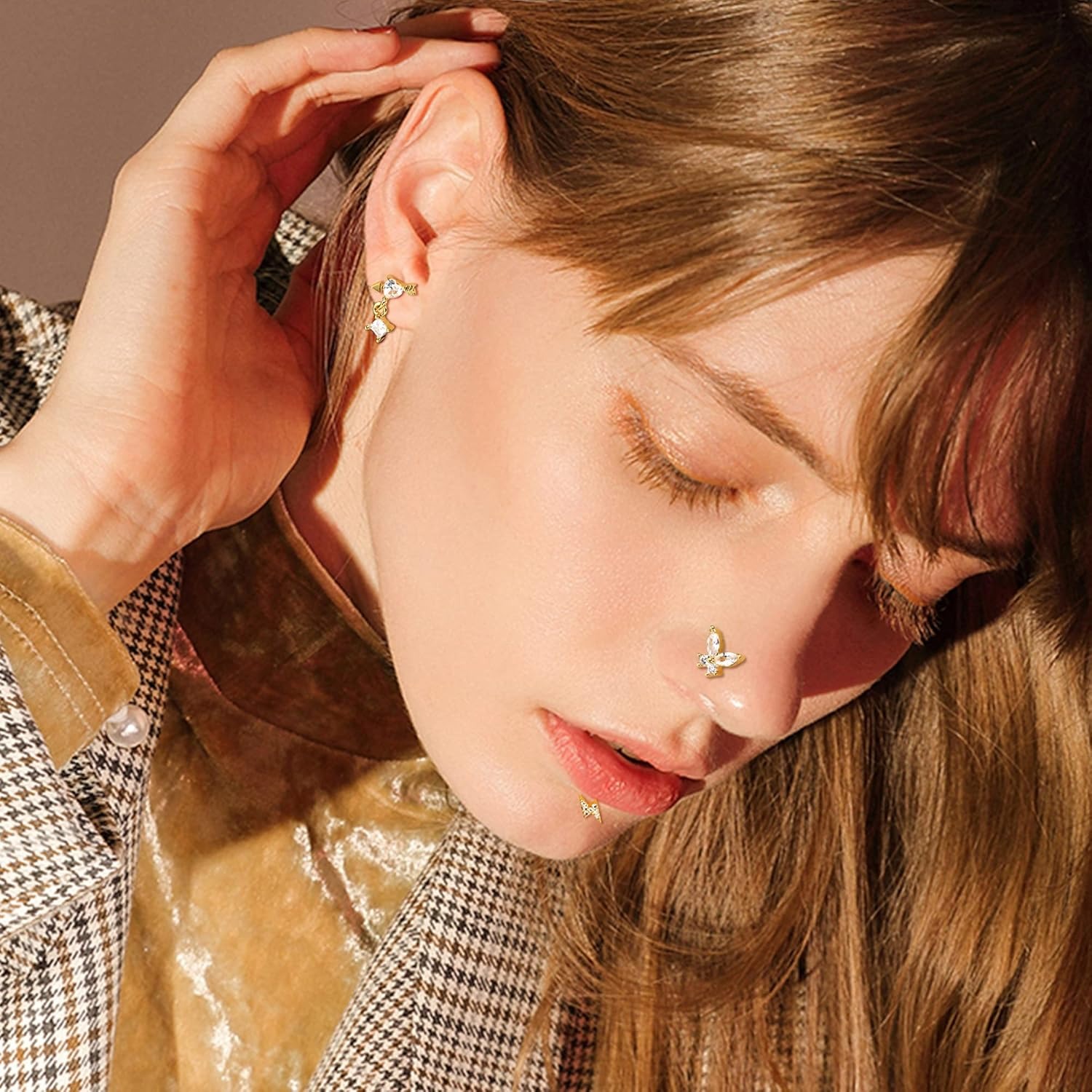 Bobisty 1Pc Cartilage Earrings - Tragus Flat Back のレビューと価格