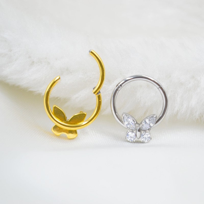 20pc/Lot 316L Surgical Steel S - Clicker Ring Seamless のレビューと価格