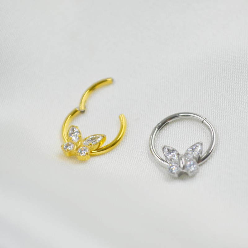20pc/Lot 316L Surgical Steel S - Clicker Ring Seamless のレビューと価格
