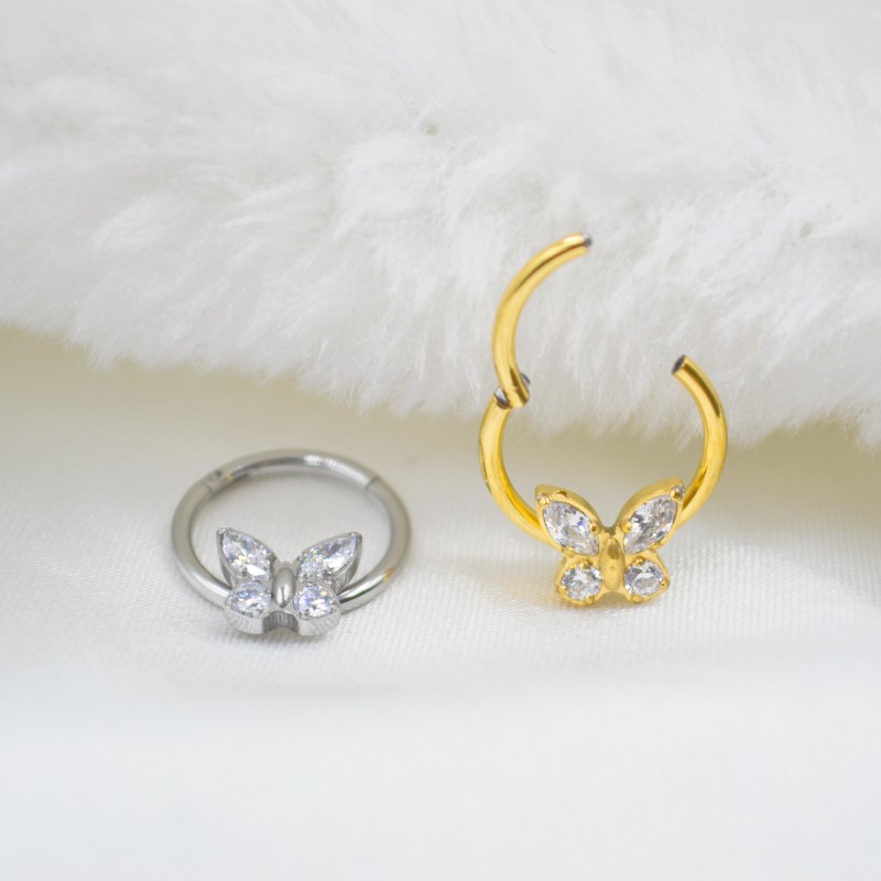 20pc/Lot 316L Surgical Steel S - Clicker Ring Seamless のレビューと価格