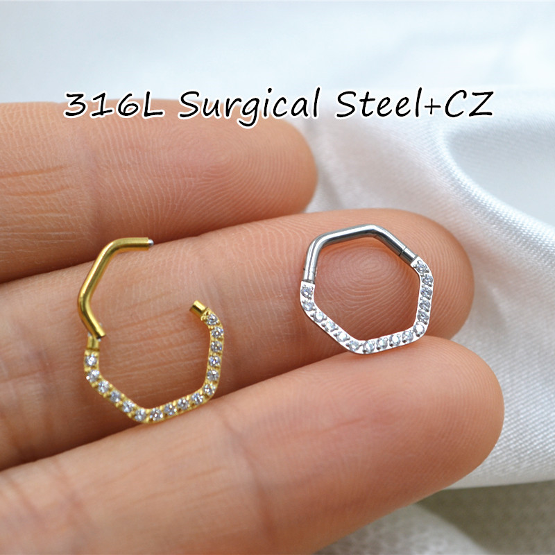 10pcs/Lot  316L Surgical Steel - Clicker Ring Seamless のレビューと価格