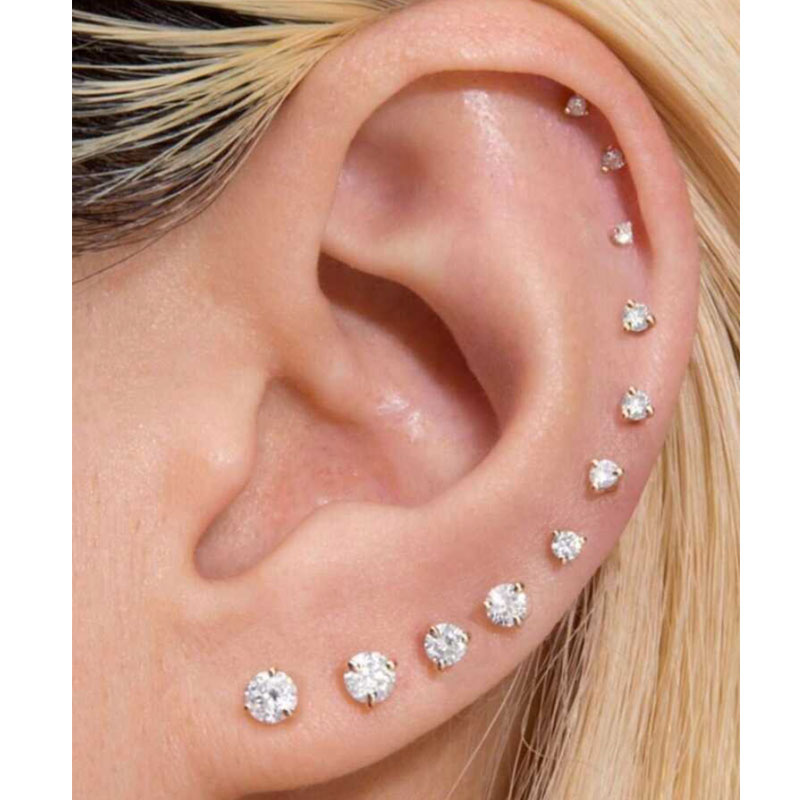 1Pair Classic Flat Back Screw  - Tragus Flat Back のレビューと価格