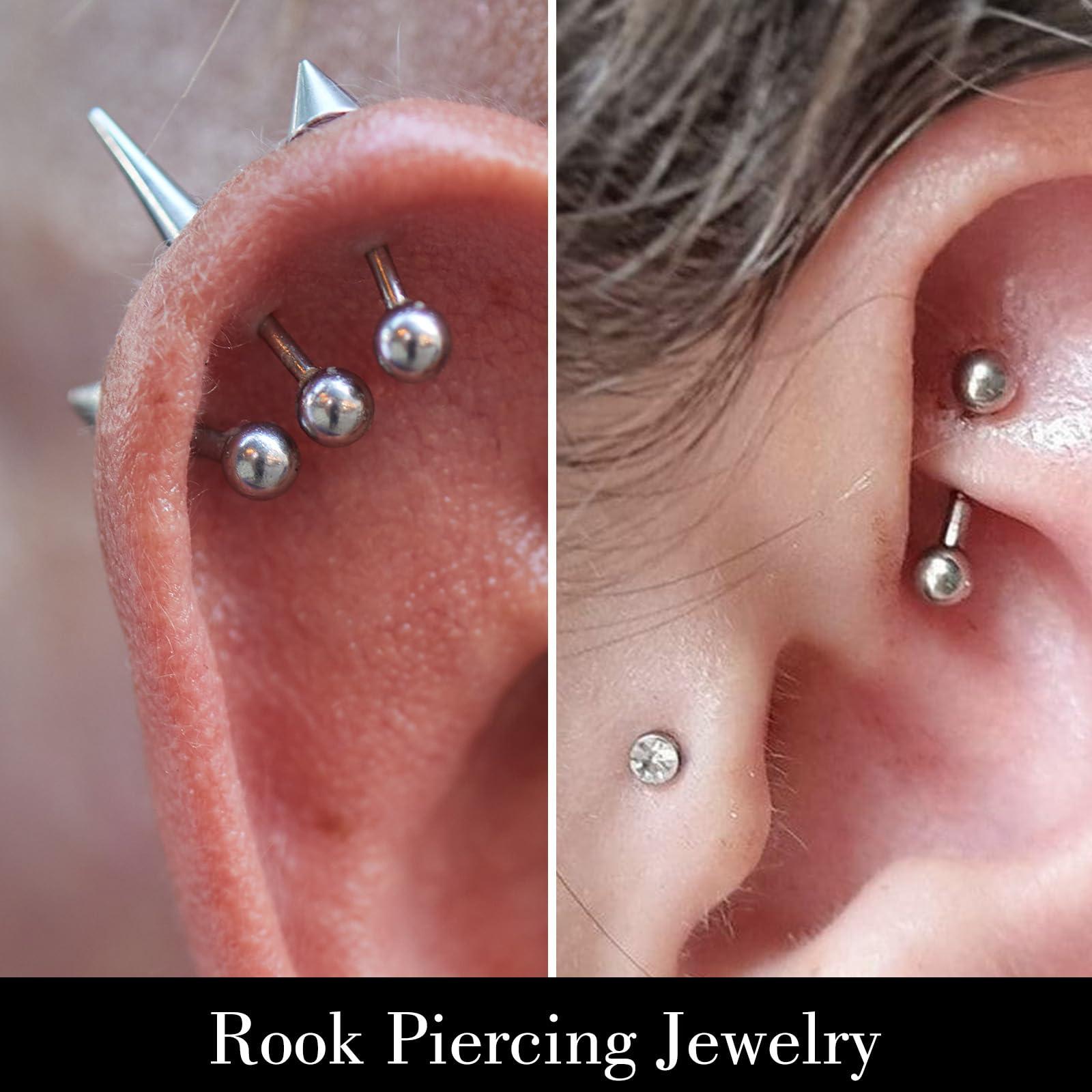 17Pcs Titanium Internal Thread - Body Jewelry Vertical Labret のレビューと価格