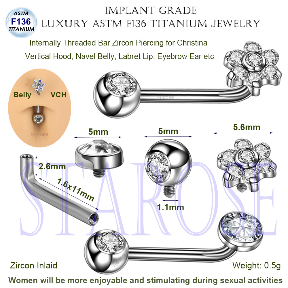 1Pc More Enjoyable Women VCH P - Body Jewelry Vertical Labret のレビューと価格