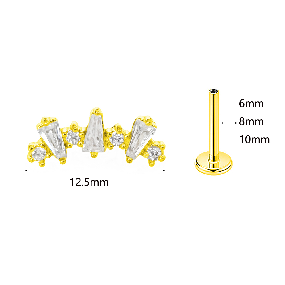 Internal Threaded Cubic Zircon - Tragus Flat Back のレビューと価格