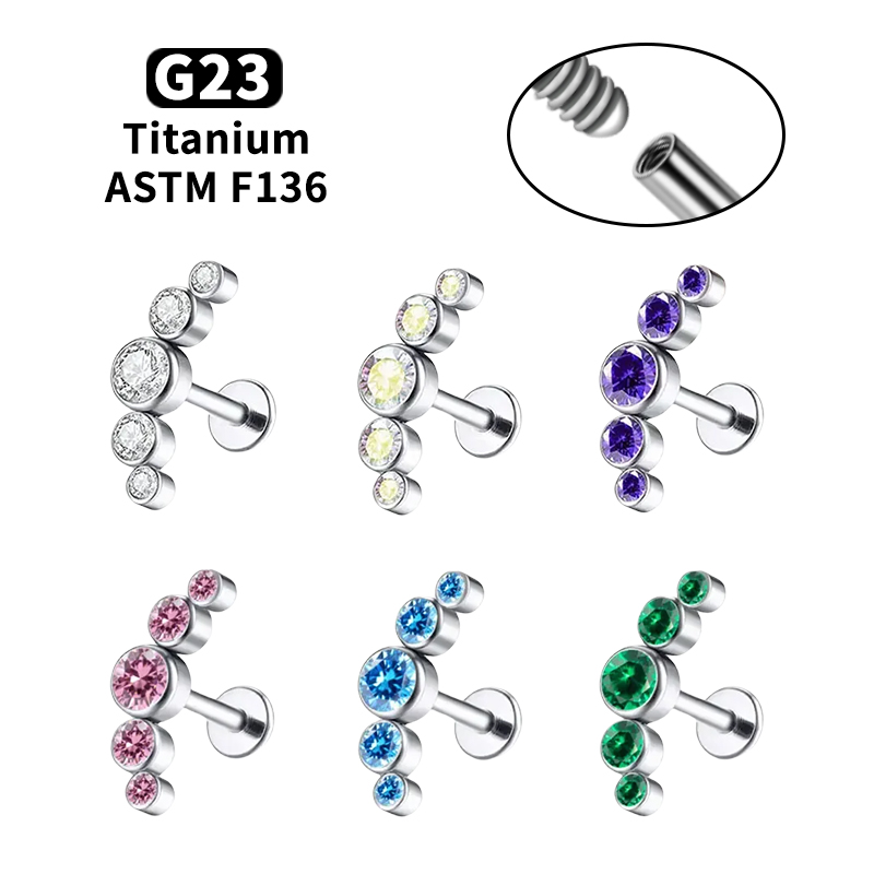 G23 Titanium 16G Internal Thre - Tragus Flat Back のレビューと価格