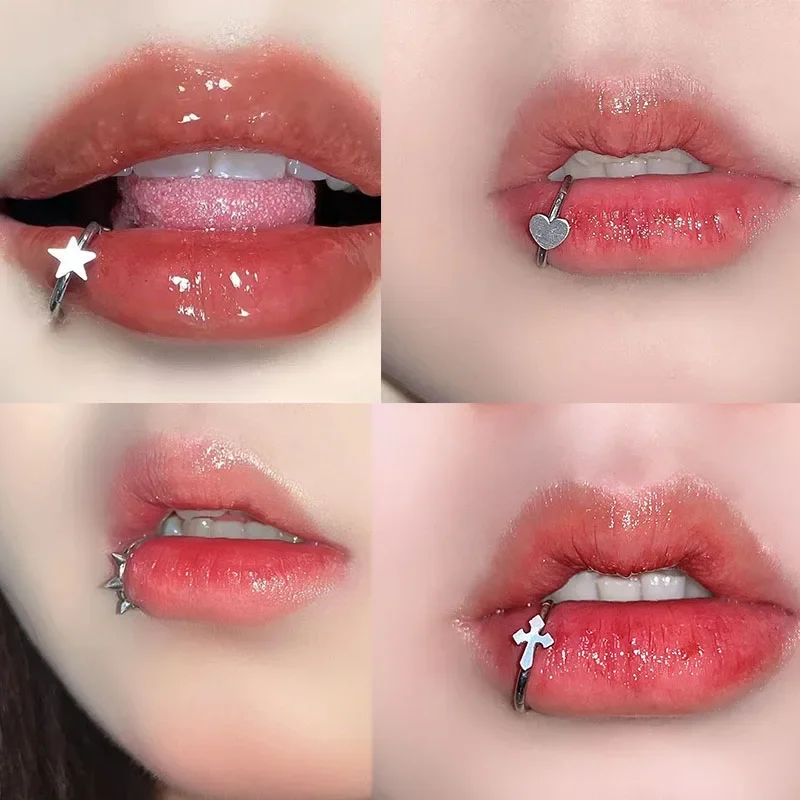 Stainless Steel Lip Ring Hinge - Body Jewelry Vertical Labret のレビューと価格