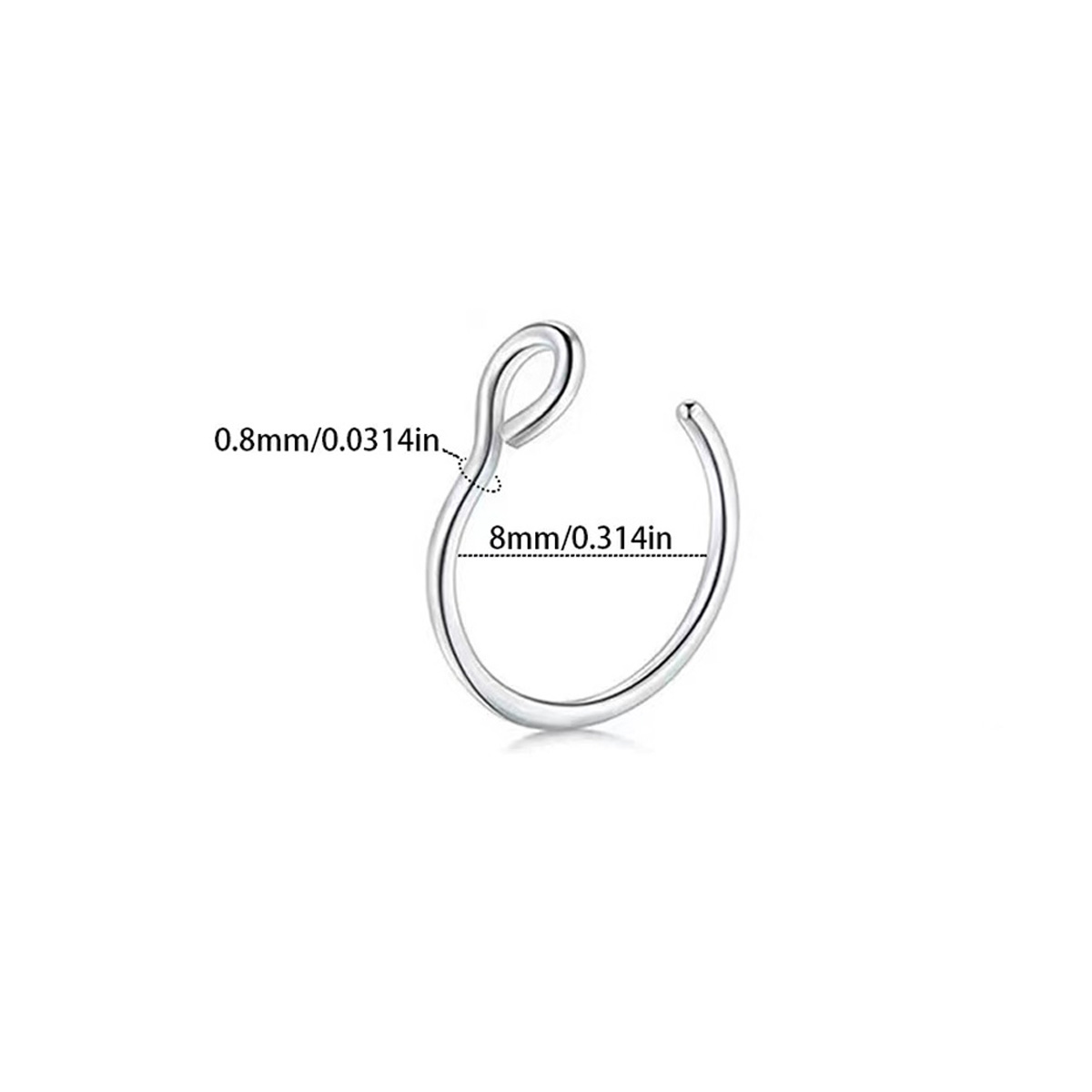 1Pcs Women Fake Piering Nose R - Yg Body Jewelry のレビューと価格