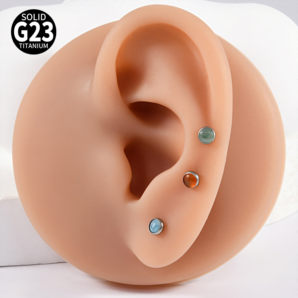 1PC 16g G23 Titanium Crystal&S - Tragus Flat Back のレビューと価格