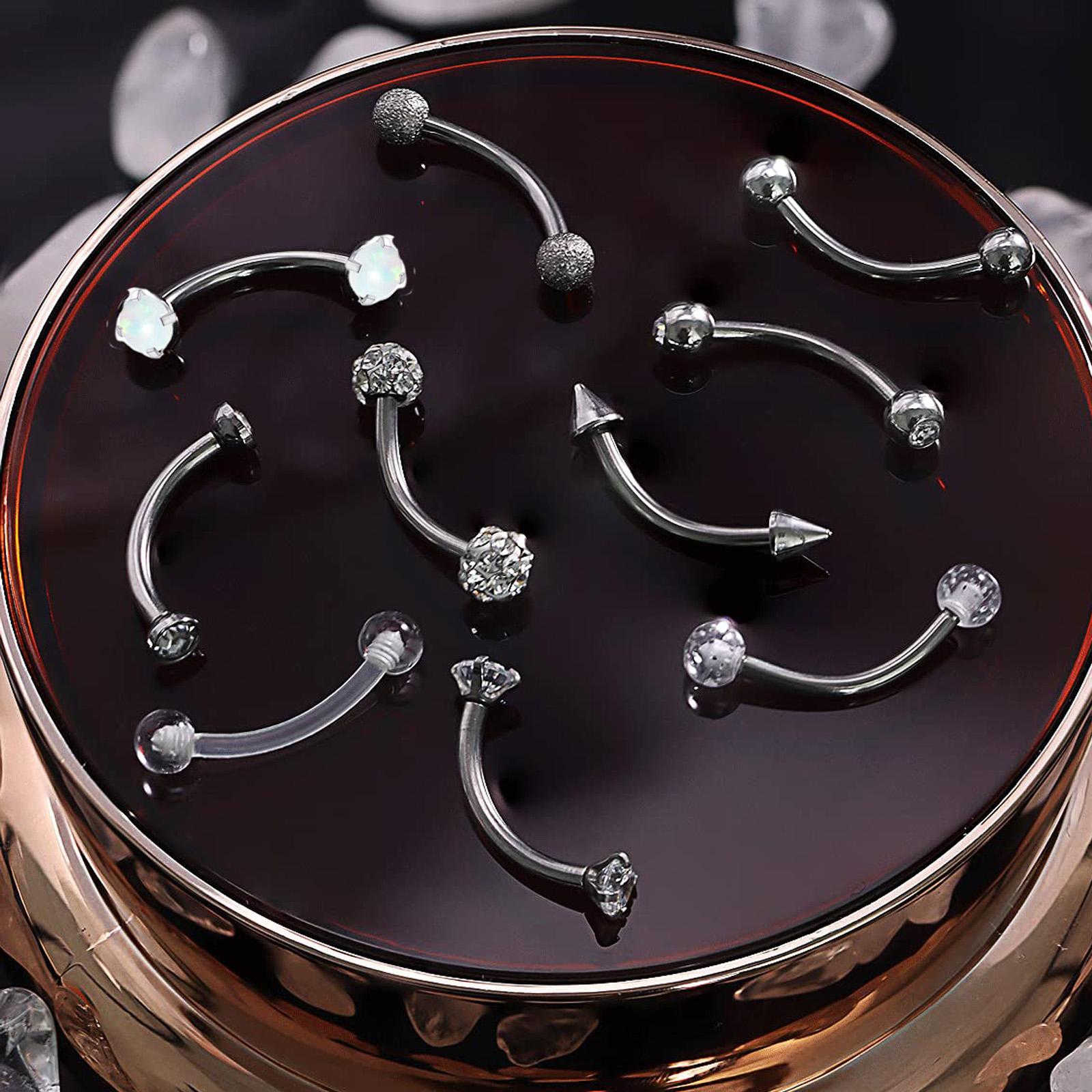 10/11/12pcs 16G Stainless Stee - Body Jewelry Vertical Labret のレビューと価格