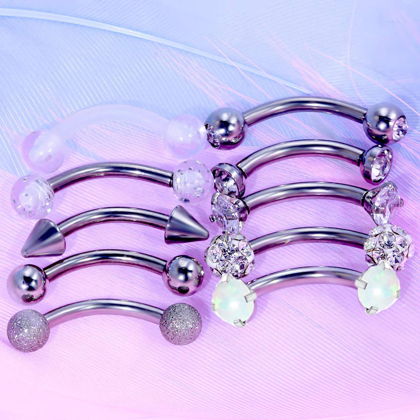 10/11/12pcs 16G Stainless Stee - Body Jewelry Vertical Labret のレビューと価格