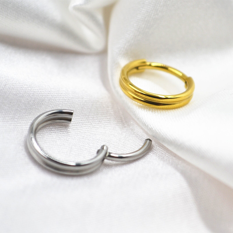 20pcs 316L Stainless Steel Pie - Clicker Ring Seamless のレビューと価格