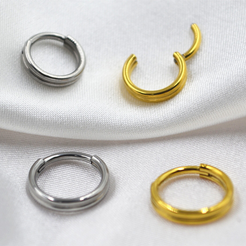 20pcs 316L Stainless Steel Pie - Clicker Ring Seamless のレビューと価格